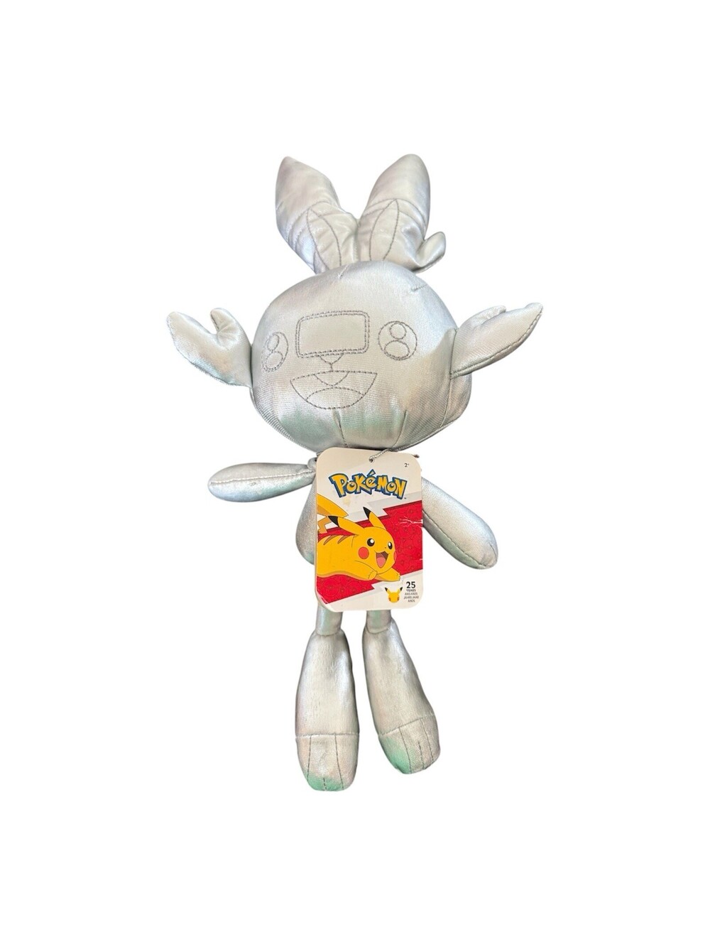 Pokemon 25th Celebration 8" Silver Scorbunny Plush